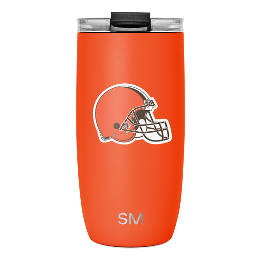 NFL Voyager Tumbler with Clear Flip Lid & Straw