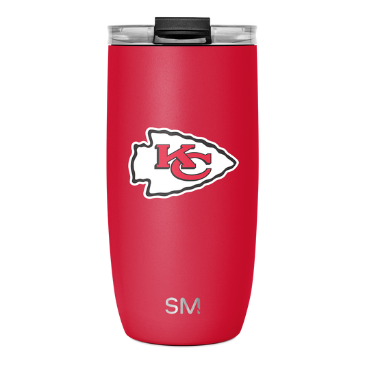NFL Voyager Tumbler with Clear Flip Lid & Straw