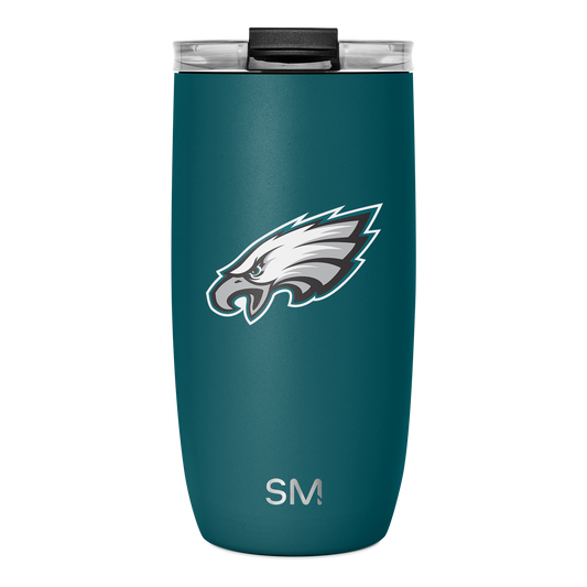NFL Voyager Tumbler with Clear Flip Lid & Straw