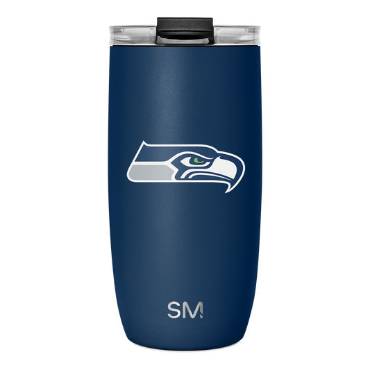 NFL Voyager Tumbler with Clear Flip Lid & Straw