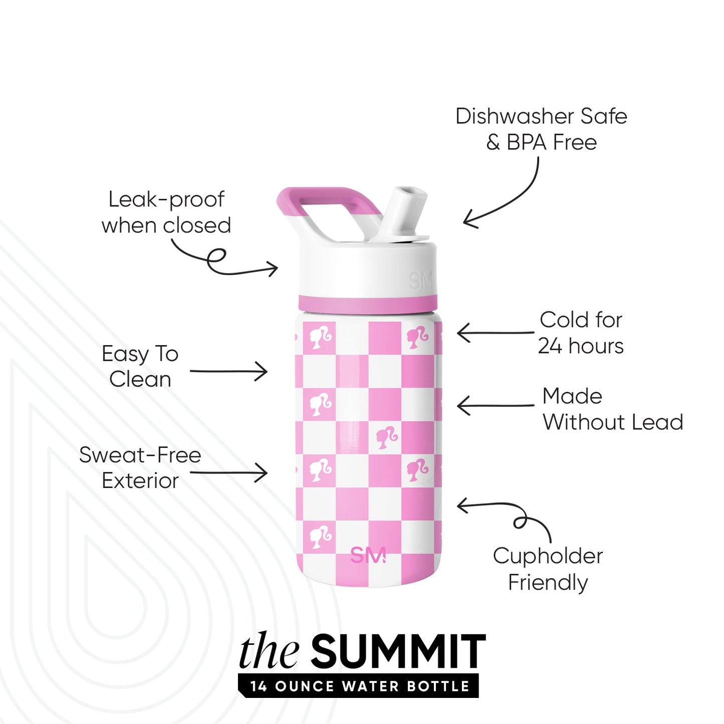 Summit Kids Water Bottle with Straw Lid