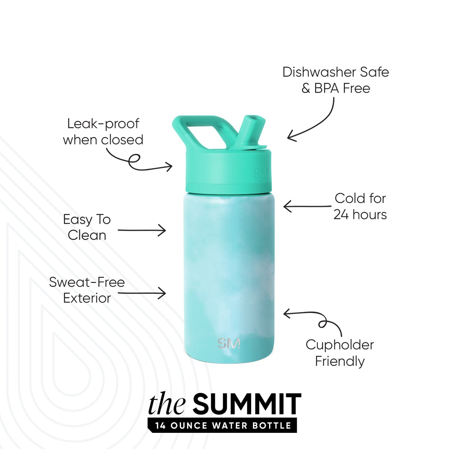 Summit Kids Water Bottle with Straw Lid