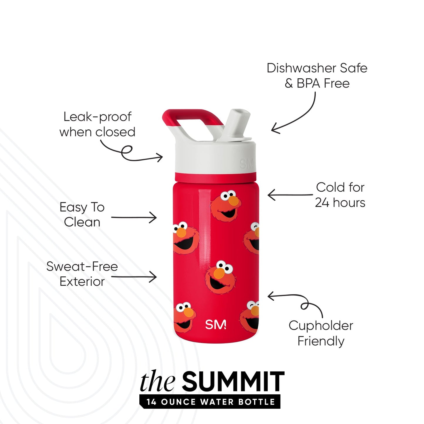 Summit Kids Water Bottle with Straw Lid