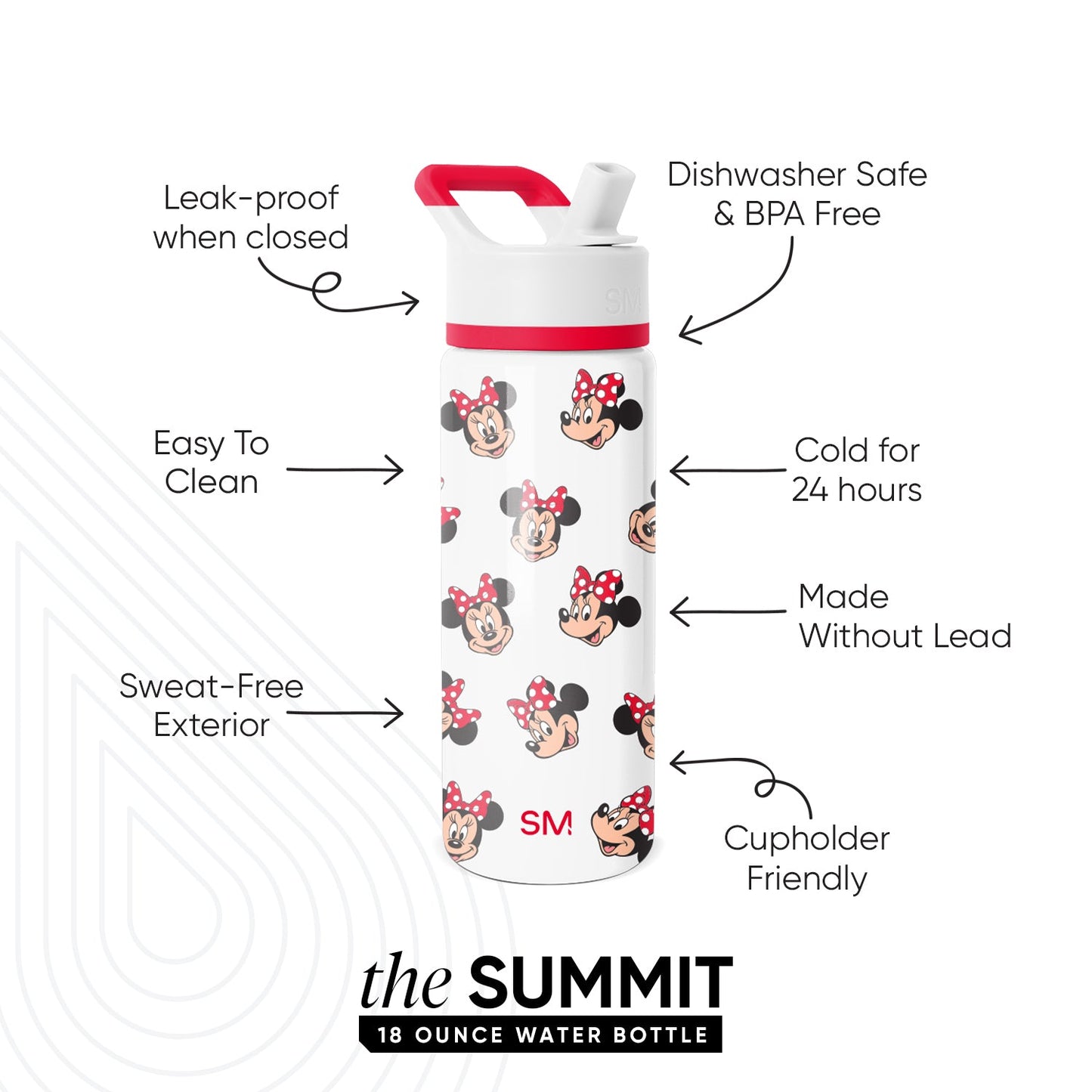 Summit Kids Water Bottle with Straw Lid