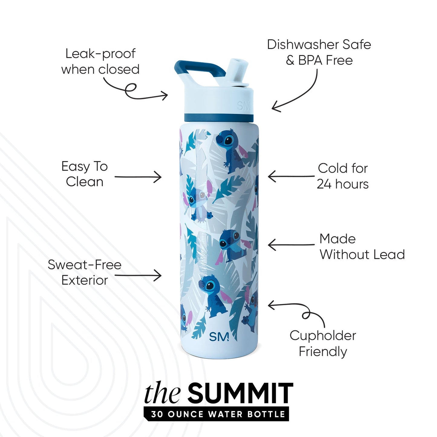 Summit Water Bottle with Straw Lid