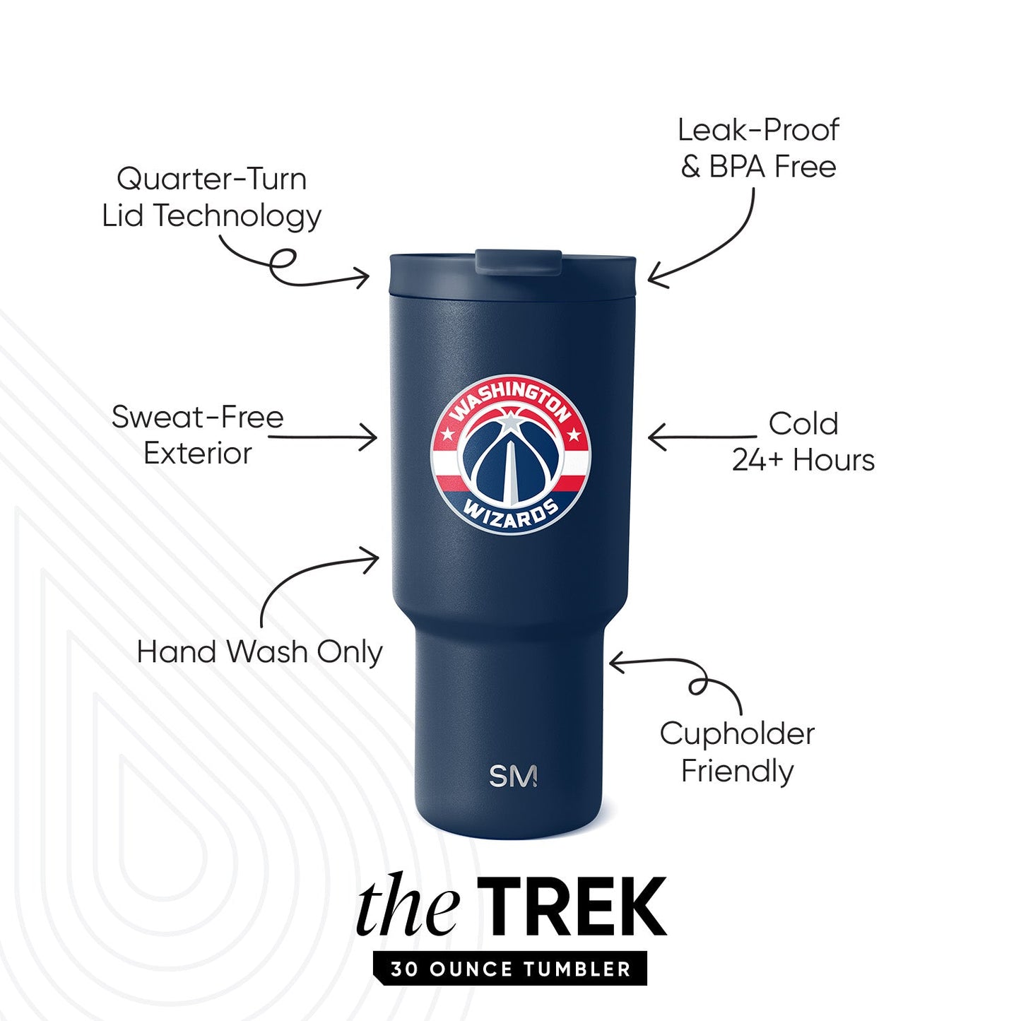 NBA Trek Tumbler with Flip Lid