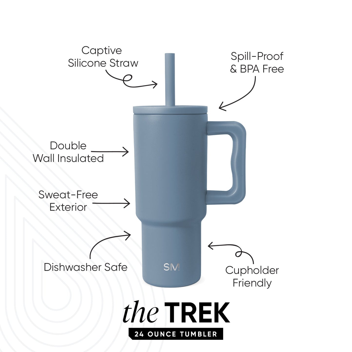 Trek Kids Tumbler with Silicone Straw Lid
