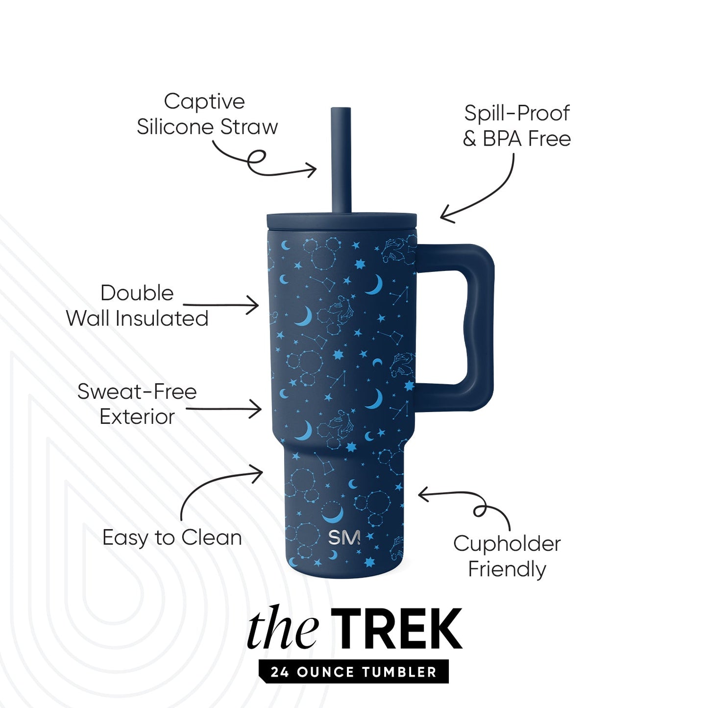 Trek Kids Tumbler with Silicone Straw Lid